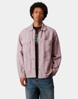 carhartt wip walter chore coat pink fog garment dyed
