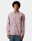 carhartt wip walter chore coat pink fog garment dyed