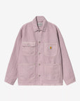 carhartt wip walter chore coat pink fog garment dyed