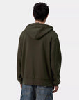 carhartt wip active sweat jacket olive stone washed