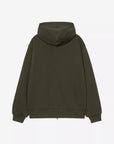 carhartt wip active sweat jacket olive stone washed