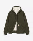 carhartt wip active sweat jacket olive stone washed