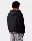 carhartt wip active sweat jacket black stone washed