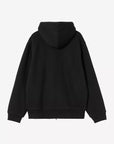 carhartt wip active sweat jacket black stone washed