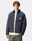 carhartt wip og detroit jacket dark navy black stone canvas