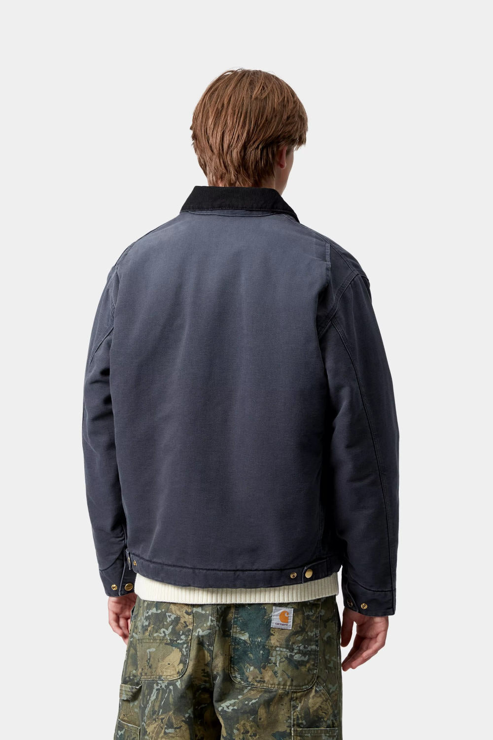 carhartt wip og detroit jacket dark navy black stone canvas