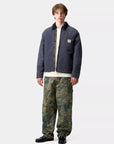 carhartt wip og detroit jacket dark navy black stone canvas