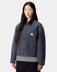 carhartt wip women og detroit jacket (winter) dark navy black stone canvas