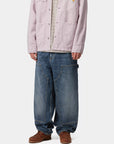 carhartt wip og double knee pant blue dark used wash