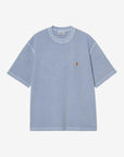 carhartt wip short sleeve nelson waffle t-shirt gentle blue