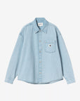 carhartt wip women alta shirt jacket blue stone bleached