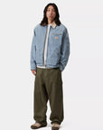 carhartt wip og detroit jacket blue dusty h brown