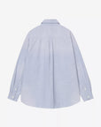 carhartt wip long sleeve painter shirt blue worn used splatter
