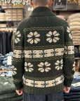casa isaac ac1 buttons jacket green
