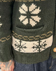 casa isaac ac1 buttons jacket green