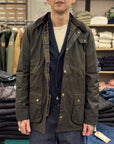 barbour ashby waxed jacket olive