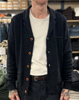 max rohr max 3 linen jacket blue