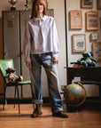 peppino peppino type 18 the relaxed selvedge five pockets jean light blue