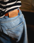 peppino peppino type 18 the relaxed selvedge five pockets jean light blue