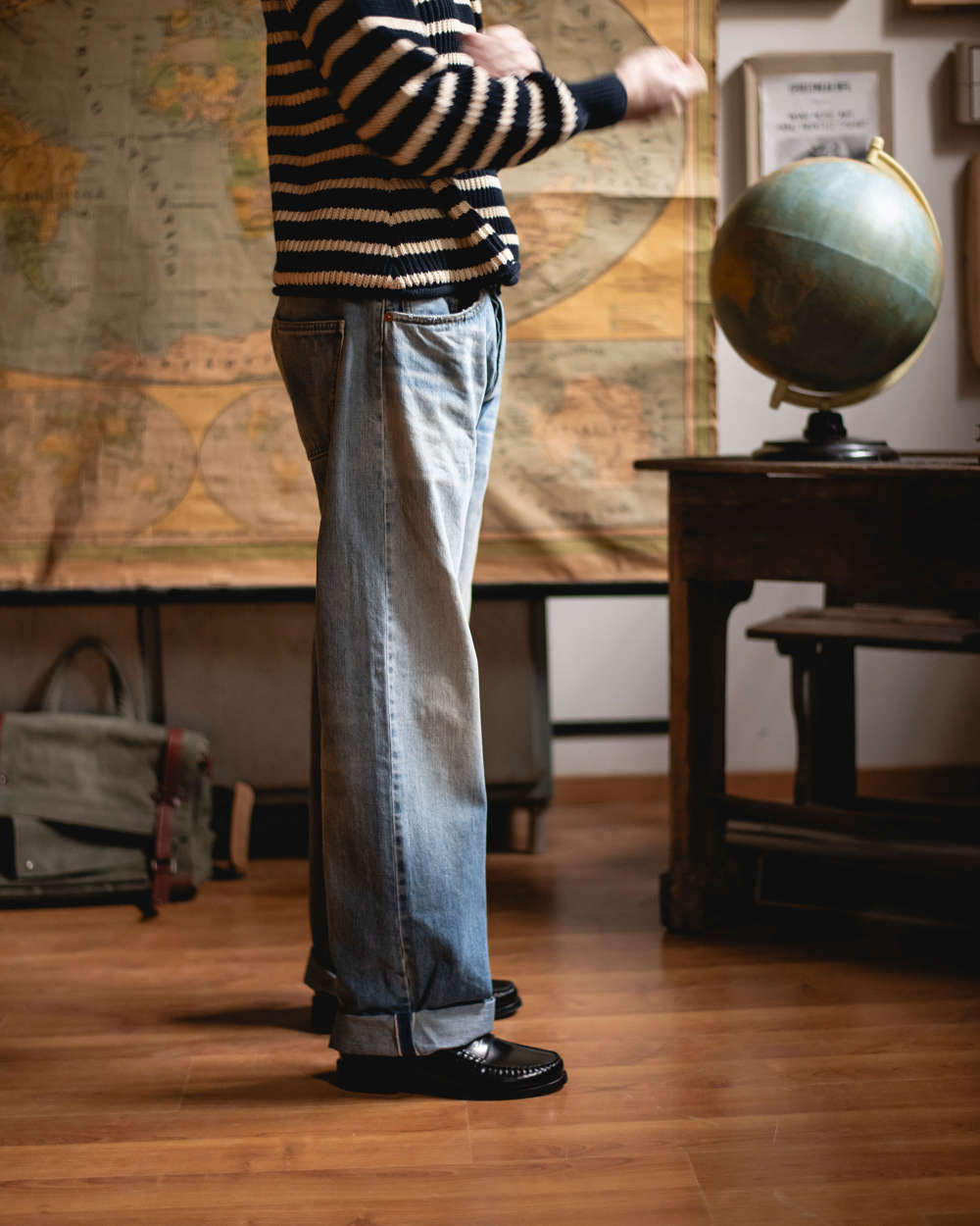 peppino peppino type 18 the relaxed selvedge five pockets jean light blue