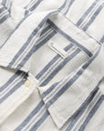 knowledge cotton striped short sleeved shirt blue stripe