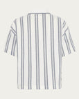 knowledge cotton striped short sleeved shirt blue stripe