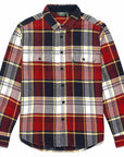sebago bremen shirt blue off white red yellow (LAST SIZE SMALL)