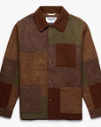 sebago dorr patchwork jacket brown multicolor check (LAST SIZE XLARGE)