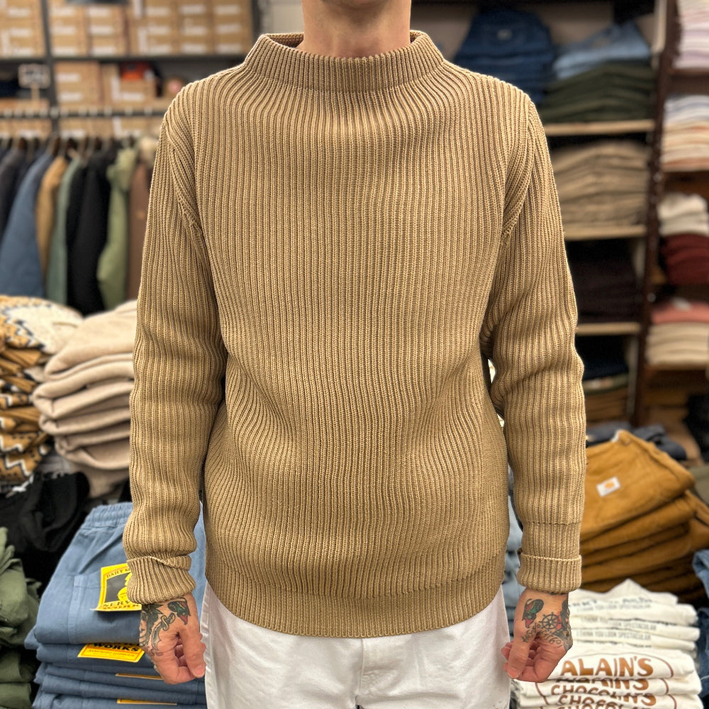 andersen andersen navy crewneck camel