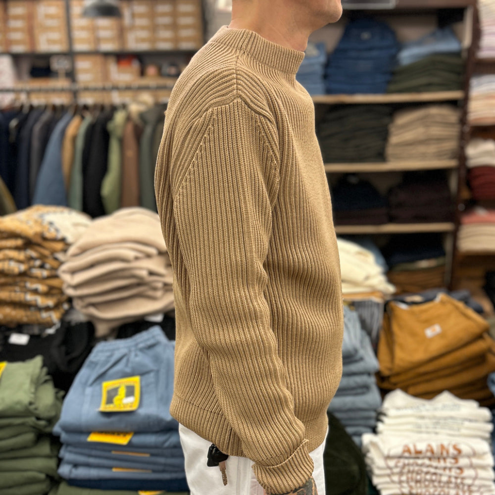 andersen andersen navy crewneck camel