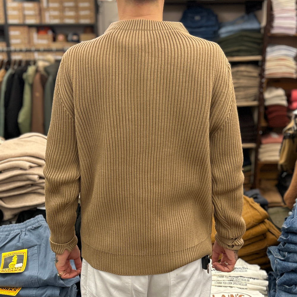 andersen andersen navy crewneck camel