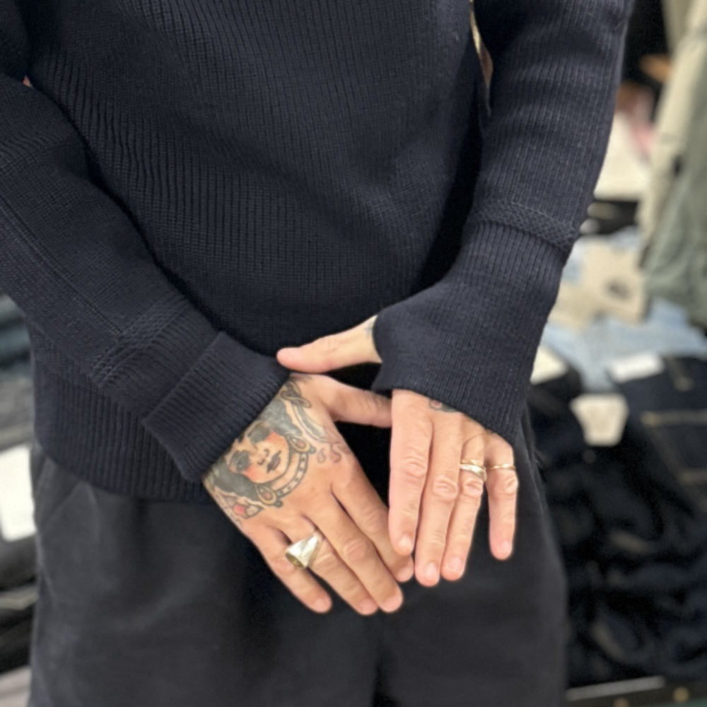 andersen andersen sailor crewneck navy blue