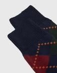 ant45 lussino short argyle socks navy