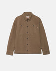 baracuta canvas garment dyed overshirt tarmac green