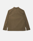 baracuta canvas garment dyed overshirt tarmac green