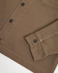baracuta canvas garment dyed overshirt tarmac green