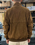 baracuta g9 jacket suede dark olive
