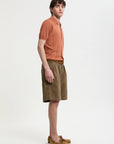 baracuta garment dyed canvas shorts tarmac green