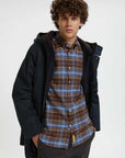 baracuta waxed shooting field park dark navy