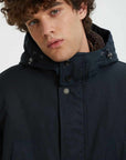 baracuta waxed shooting field park dark navy