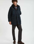baracuta waxed shooting field park dark navy