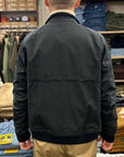 baracuta x barbour porton wax jacket navy
