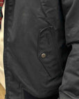 baracuta x barbour porton wax jacket navy