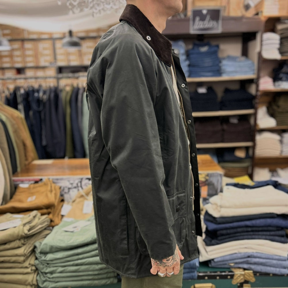barbour beaufort wax jacket sage – - Main Image