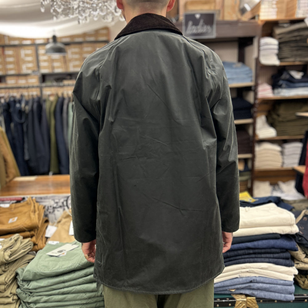barbour beaufort wax jacket sage –