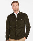 barbour cord overshirt olive
