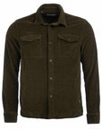 barbour cord overshirt olive