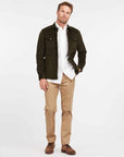 barbour cord overshirt olive