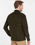 barbour cord overshirt olive