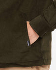 barbour cord overshirt olive